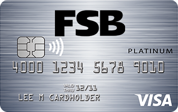 Image of FSB's Rewards Platinum Visa® Credit Card in Iowa