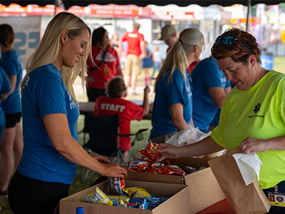 FSB employee volunteering at the Linn County Fair in Alburnett, Iowa.