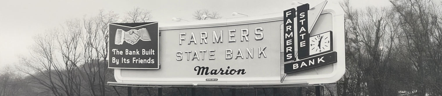 Farmers State Bank Billboard From the 1960s in Marion, IA