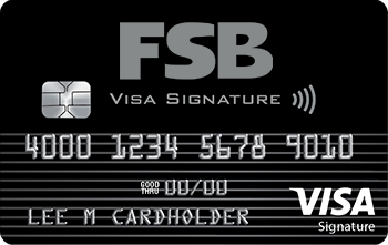 Image of FSB's Visa® Signature Credit Card in Iowa