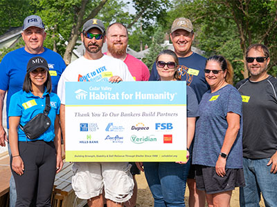 Group of FSB employees supporting Habitat for Humanity