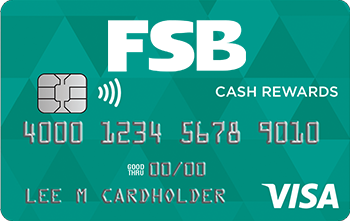 Image of FSB's Cash Rewards Platinum Visa® Credit Card in Iowa