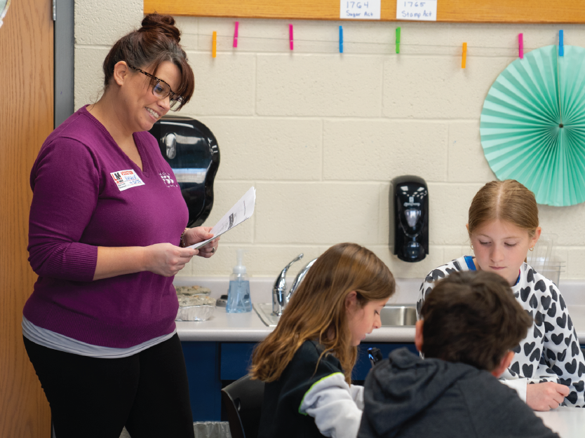 FSB employee participating in Teach Children to Save in Eastern Iowa.